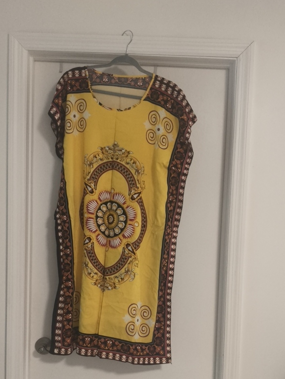 Women’s Yellow Bohemian Print Tunic Dress